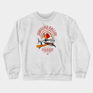 Baseball shark Crewneck Sweatshirt